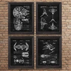X Wing запатентованная схема Печать на холсте Декор для комнаты для мальчиков научная фантастика подарок для влюбленных постер Искусство украшение
