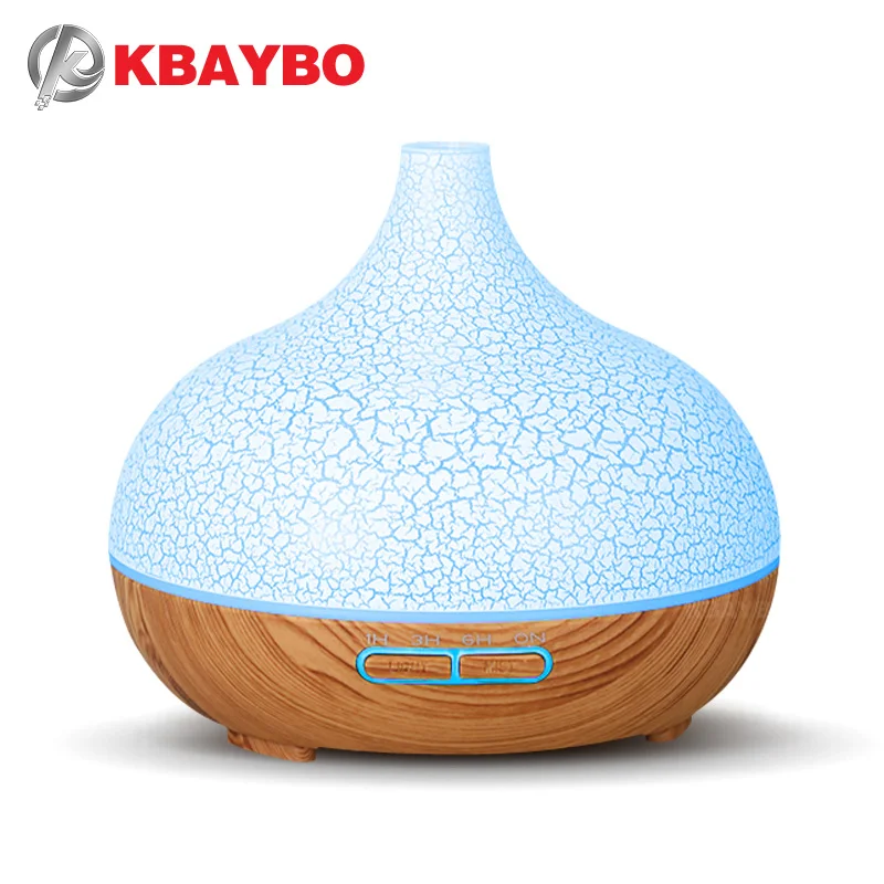 400 мл увлажнитель воздуха с креативным crackle свет дерево масло диффузор