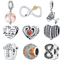 infinite love bead maba mentality trophy charm 925 sterling silver cross love heart charms bracelets for woman man diy jewelry