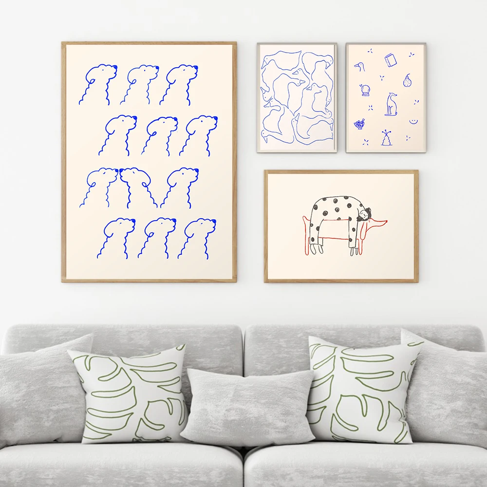 

A love story wall art poster duck goose little things nursery canvas painting children's room home decoration