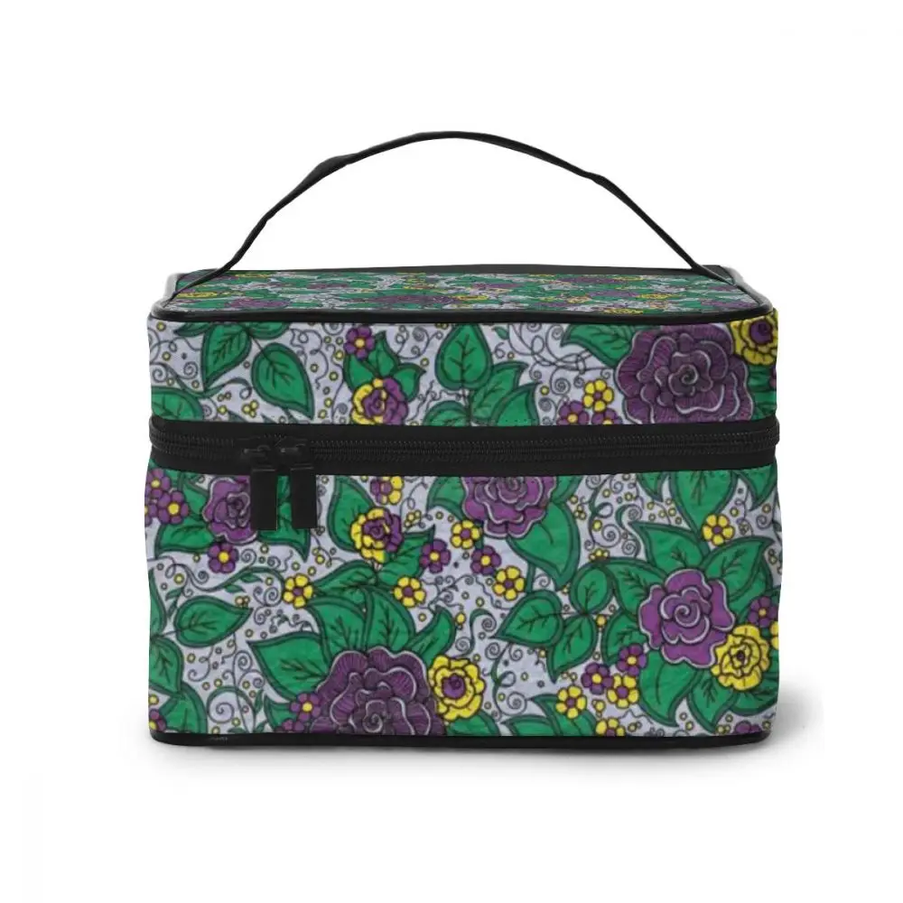 Чехлы для косметики на заказ с принтом цветов Хны | Багаж и сумки