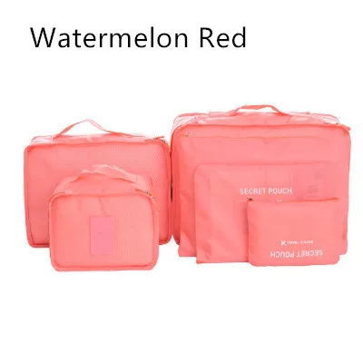 Watermelon Red Aprince упаковочный пакет для одежды багаж сумка для хранения сумку для хранения вешей вашего малыша; 6 шт./компл. Костюмы Органайзер Сетчатая Сумка - Color: Watermelon Red