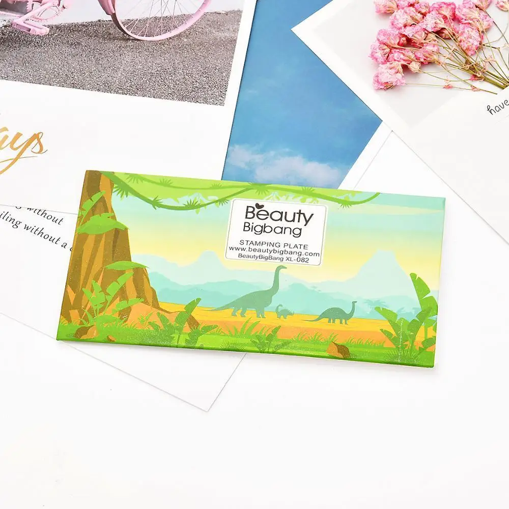 BeautyBigBang натуральные растения животный дизайн ногтей шаблон штамповочной