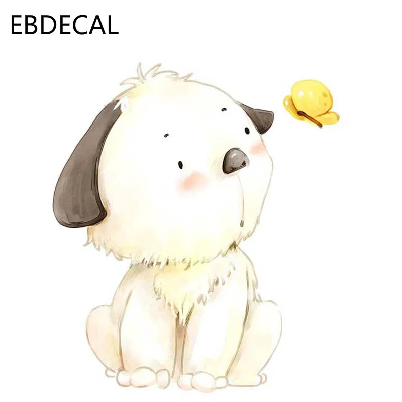 EBdecal прекрасная белая собака для Авто/бампер/окно/наклейка на стену стикеры