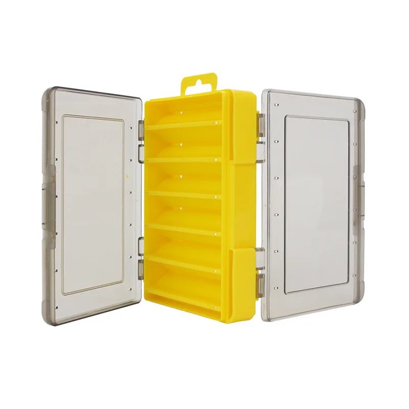 

Double Sided Fishing Tackle Box 12 14 Compartments Bait Lure Hook Storage Box Fishing Accessories Plastic Storage Case