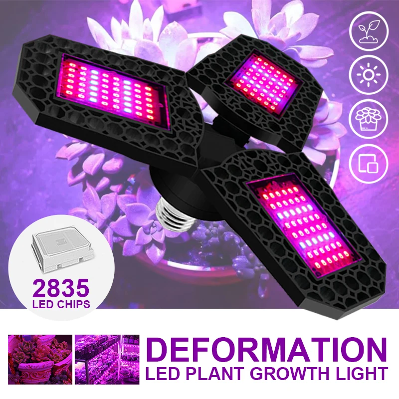 

LED Grow Lights LED Grow Plant Growth Lamp Panel 2835 E27 Plant Growth Lamp Greenhouse Hydroponic Systems Indoor Planting Lights
