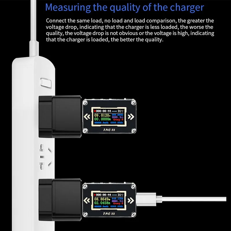 FNC88 тип-c PD триггер тестер батареи USB-C Вольтметр Амперметр Напряжение измеритель тока мультиметр PD зарядное устройство батарея USB Тестер