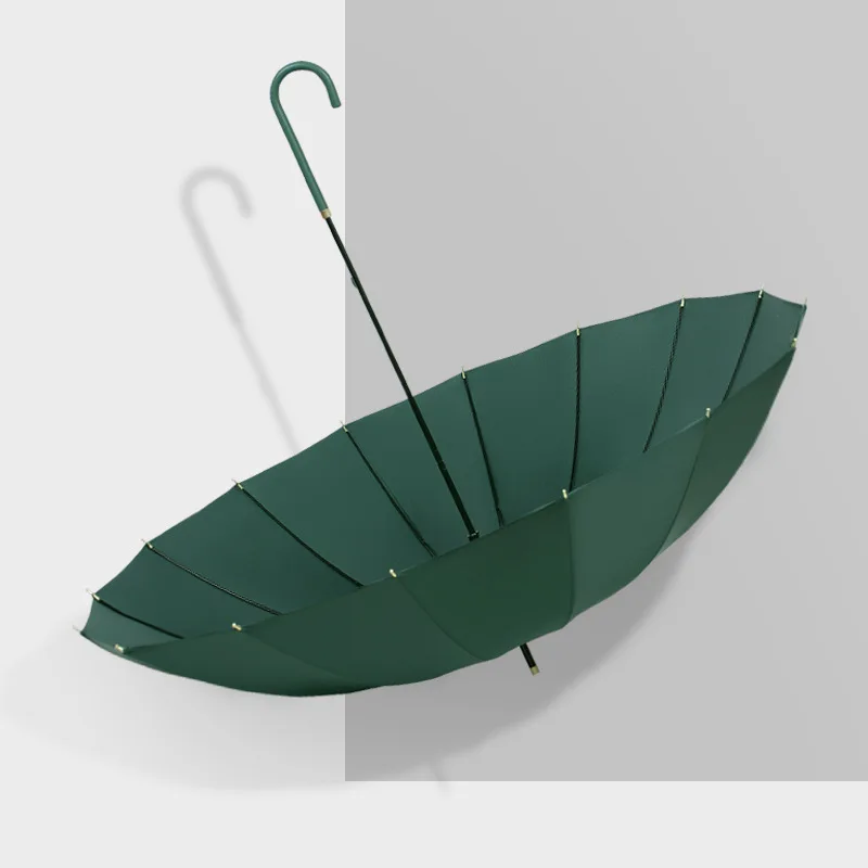 Простой двойной большой зонт для пары японский прямой с длинной ручкой Зонт от