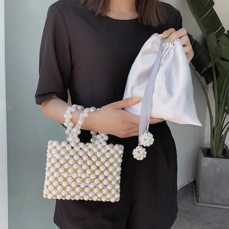 Женская винтажная Сумка-тоут из искусственного жемчуга с бусинами | Багаж и сумки