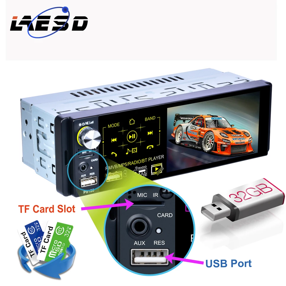 Авторадио 1 din MP5 плеер автомобильное радио аудио стерео USB AUX FM радиостанция Bluetooth