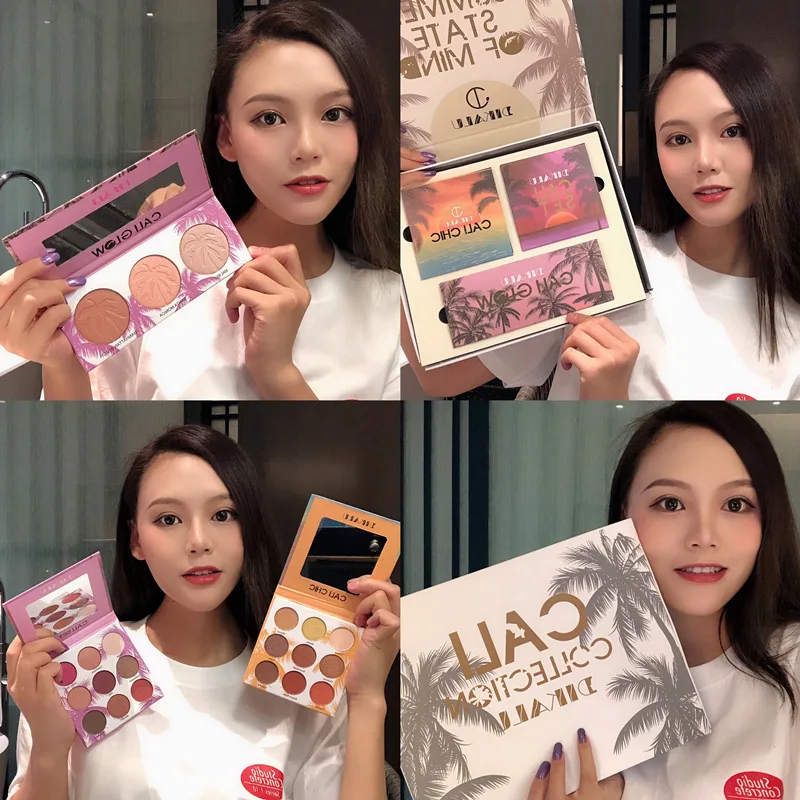 Брендовая Роскошная Палитра теней для век 2 шт. матовые тени 9 цветов бархатный