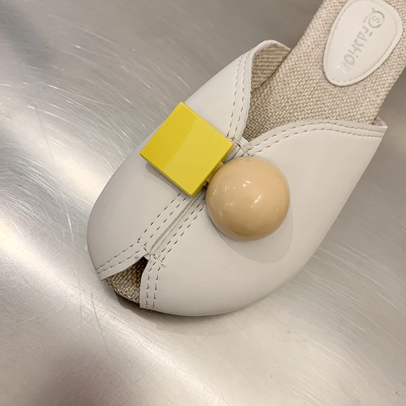 2021 Fashion New Flat Beach Slippers Summer New Slippers Women's Muller Fish Mouth Comfortable Non-slip Women's Shoes