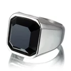 Мужское минималистичное кольцо из титановой стали, в европейском и американском стиле, шведское, из нержавеющей стали игровое кольцо с черным цирконием