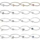 Браслет-цепочка Змея из серебра 925 пробы с застежкой в виде прекрасного сердца