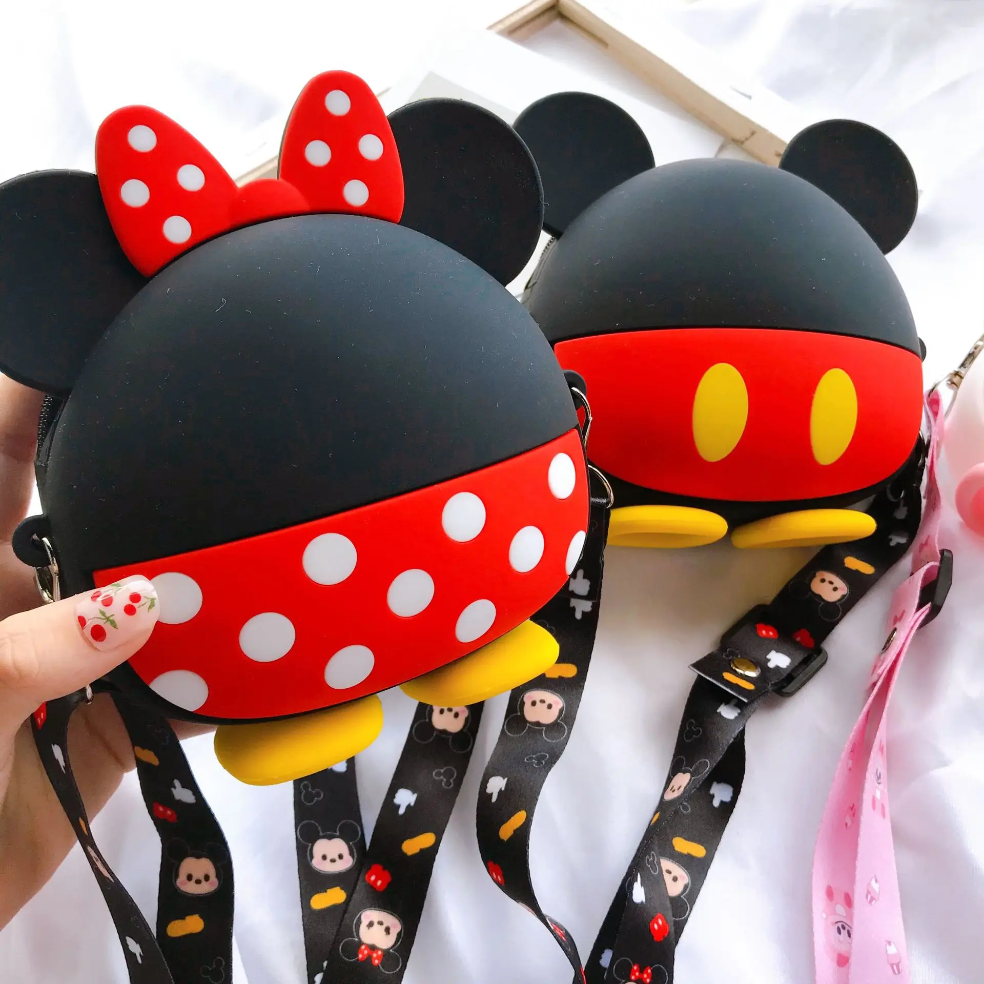 Милый новый детский рюкзак Disney Водонепроницаемая силиконовая сумка с Микки и