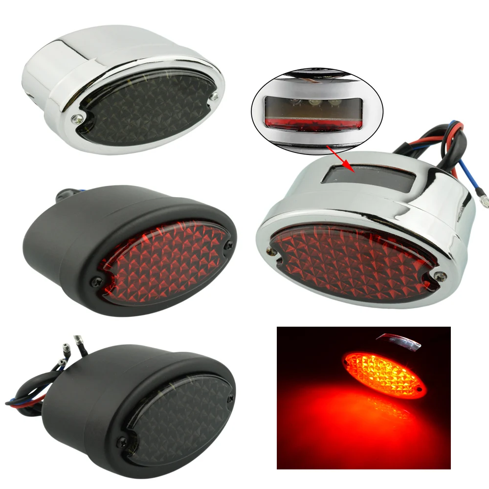 Светодиодный задний фонарь в стиле ретро для мотоцикла красный светодиод