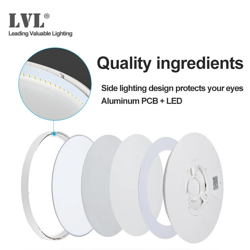 $29.34 Modern Remote Control Led Ceiling Light Golden Wood Grain 24W 32W Bedroom Livingroom Kitchen Bathroom RC Dimmable Ceiling Lamp