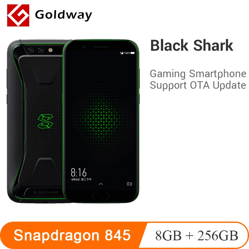 Игровой телефон Xiaomi Black Shark, BlackShark, 8 ГБ, 256 ГБ, Snapdragon 845, 5,99 дюймов, 18:9, полный экран, четыре ядра, 4000 мАч, Heisha