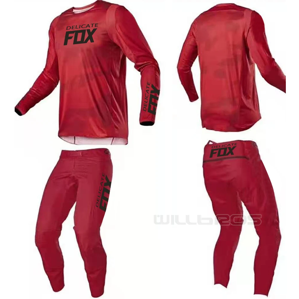 

2021 New One Delicate Fox 180 Oktiv Trev Motocross Racing Suit Motorbike MTB BMX Bike Jersey Pants Riding Gear Set Mens Kits