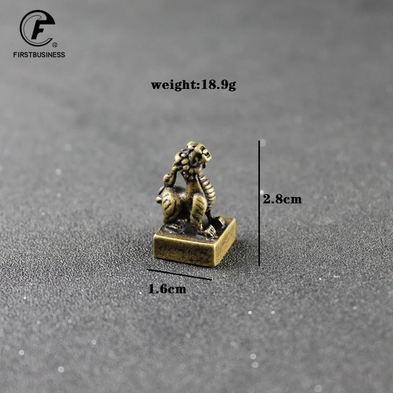 Медный дракон с гравировкой скульптура украшения для стола винтажные латунные