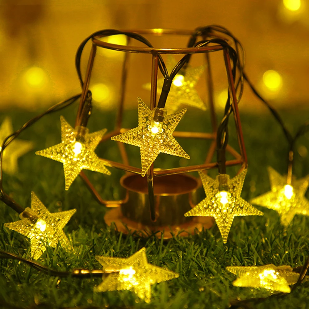 

Solar Powered LED Star Lights Fairy Lamp Garland String Lights for Living Room Bedroom Party New Year Christmas Room Decorations