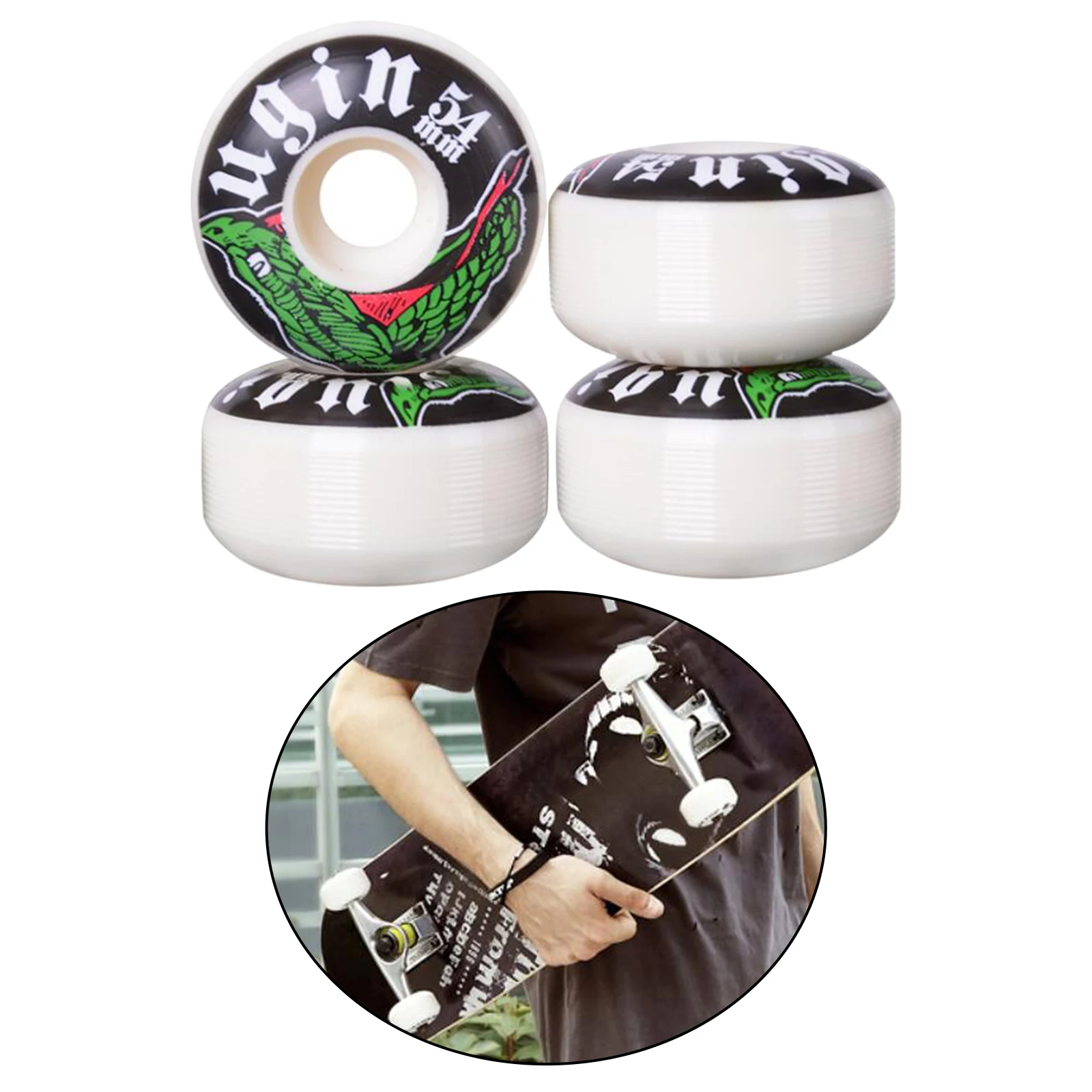 

4Pack Skateboard Wheels Skate Board Roller Cruiser Repair Outer Case Parts