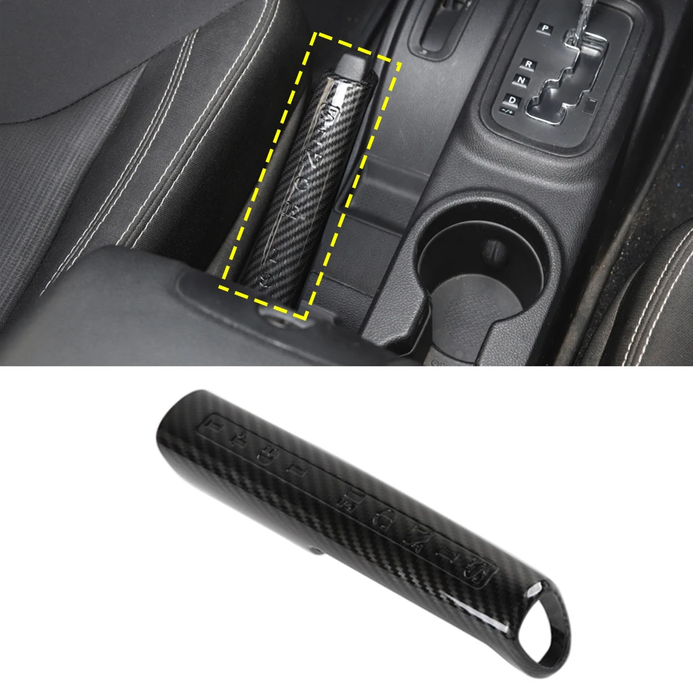 

Для Jeep Wrangler JK JKU 2011-2017 Рубикон спортивный автомобиль ручной тормоз декоративная отделка Наклейка Стикер ABS углеродное волокно аксессуар