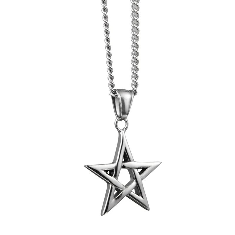 

Hip-Hop Stainless Steel Star Necklaces Pendant for Men Boy Jewelry Fashion Punk Necklace