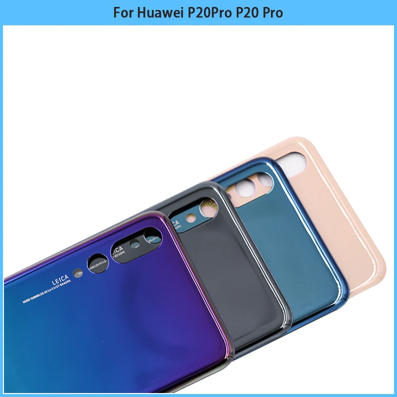 10pcs new p20 pro rear housing case for huawei p20pro p20 pro battery cover door back cover glass panel replacement free global shipping