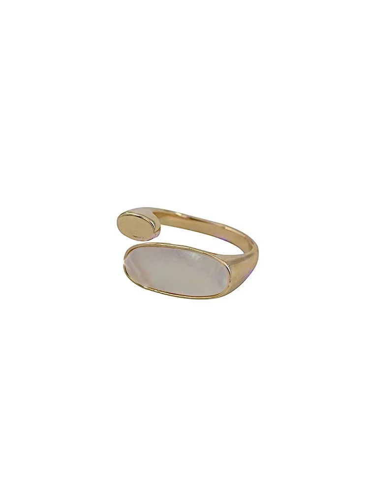 

Korean Golden Shell Word Ins Index Finger Online Influencer Ring Female Special-Interest Design Simple Fashion Personality Cold
