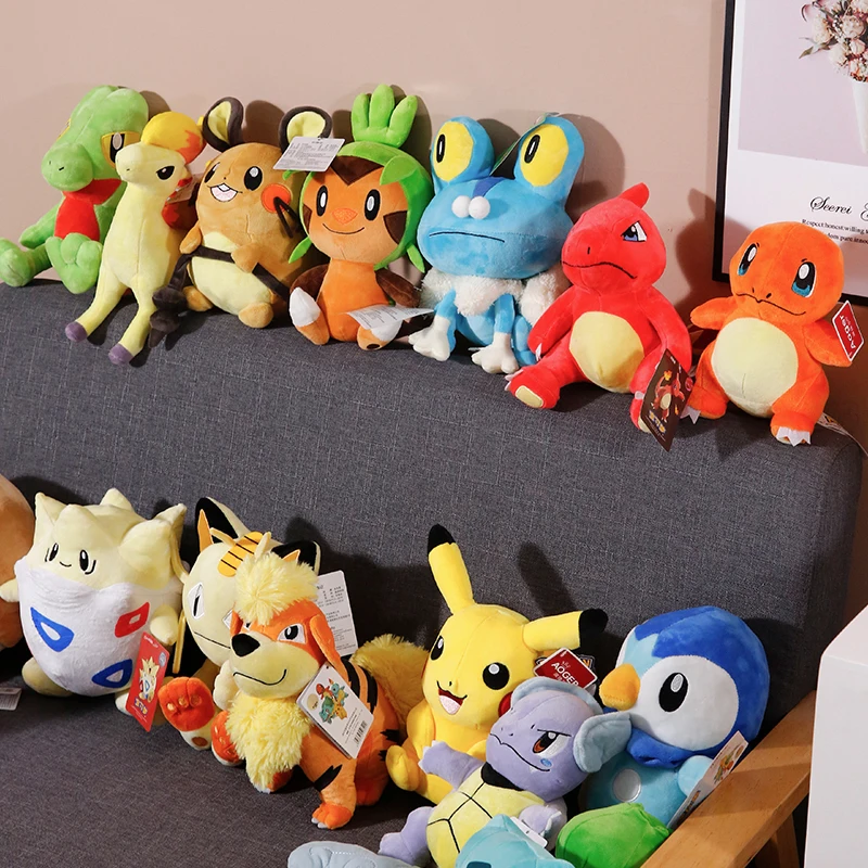 Плюшевая кукла Покемон Пикачу Бульбазавр Сквиртл Charizard Eevee храп джигглиффи