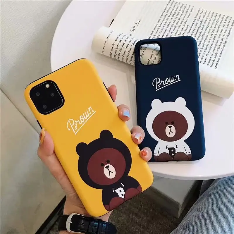 Милый чехол с мультяшным медведем, Кроликом, уткой для iphone 7, 8, 6, 6s PLUS, мягкий силиконовый чехол, задняя крышка для iphone X, XS, MAX, XR, 11 pro, max, Новинка