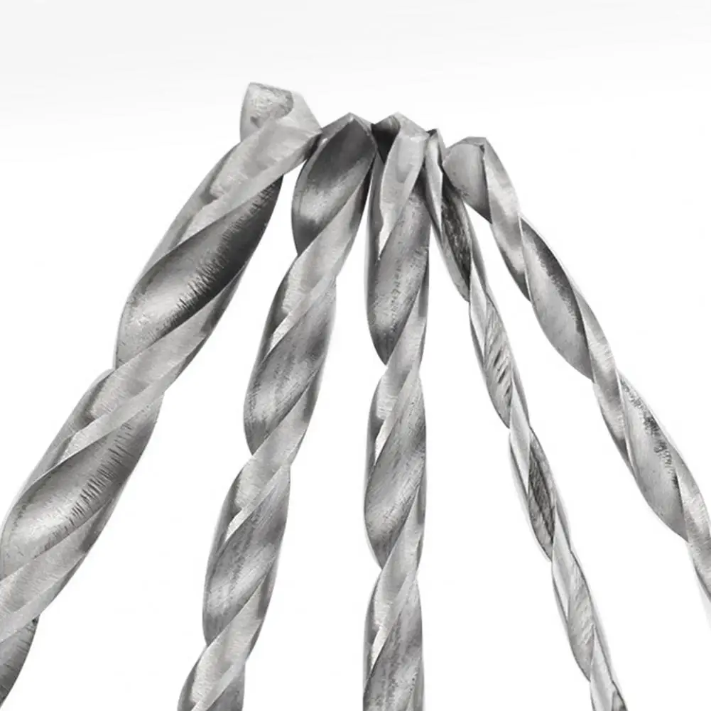 

5Pcs Twist Drill Bit Lengthened Fast Chips Removal Round Shank Professional Twisted Drilling Bit Group Accessories Tools Parts