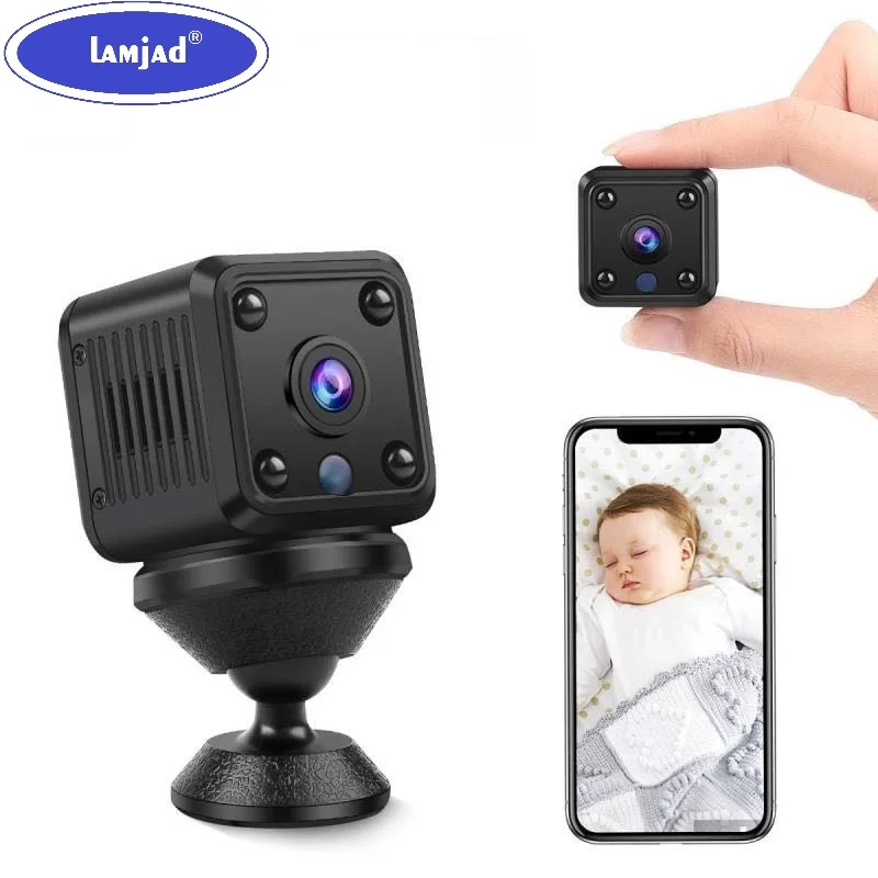 

2021 Mini Camera HD-1080P WIFi HD Night Vision Infrared Camera Home Surveillance Wireless Camera MC61 UK