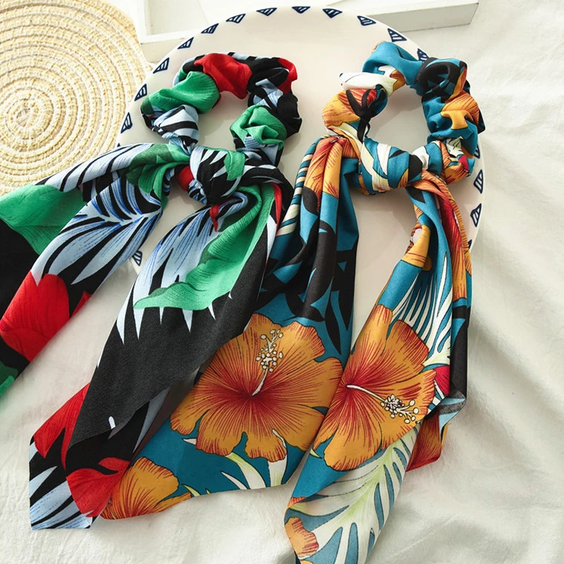 Повязка на голову в цветочек boho scrunchie pack повязка дизайнерский женский аксессуар