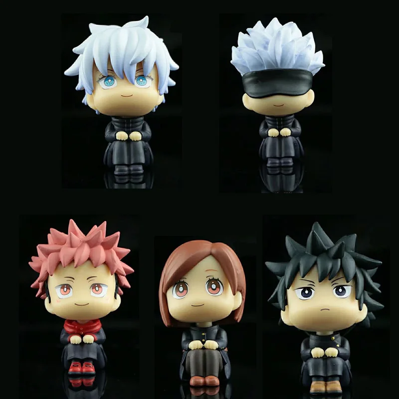 

New High Quality 9cm Anime Jujutsu Kaisen Q Version Sitting Position PVC Action Figure Collection Model Toys Gift Table Games