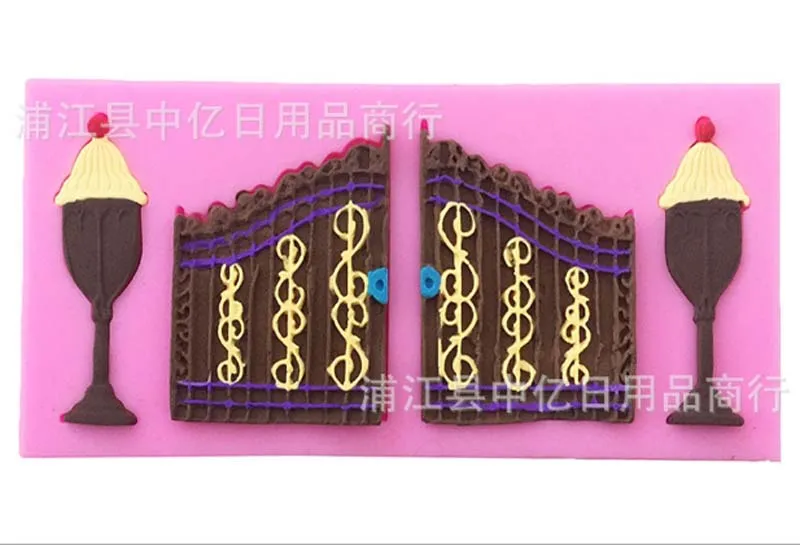 

Форма для забора двери лампы из жидкого силикона, форма для украшения торта из помадки и шоколада, форма для выпечки E110