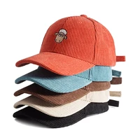 womens cap corduroy cute animal embroidery cotton snapback fashion cap male mens baseball cap thread winter hat sun hats