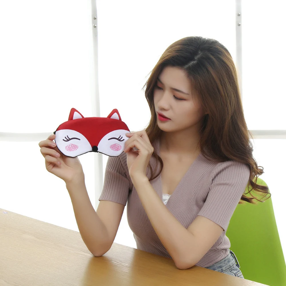 

1Pcs Sleeping Mask Eyepatch Eye Cover Cotton Creative Lovely Cartoon for Eye Travel Relax Sleeping Aid Eye Patch Shading Mask