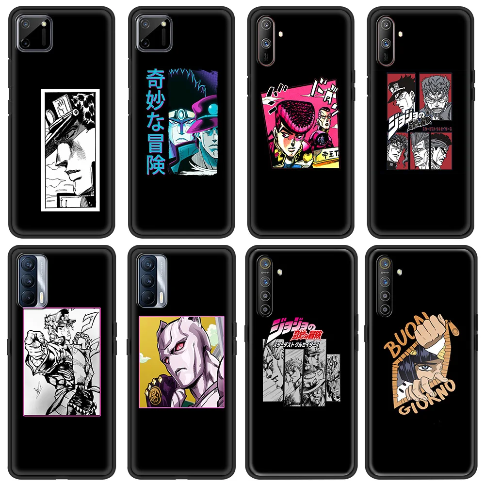 

Silicone Case For Realme C3 C11 5 6 7 7i 8 C15 V15 V13 X50 Pro 5G XT GT Neo C20 C21 C25 TPU Cover Anime JoJos Bizarre Adventure
