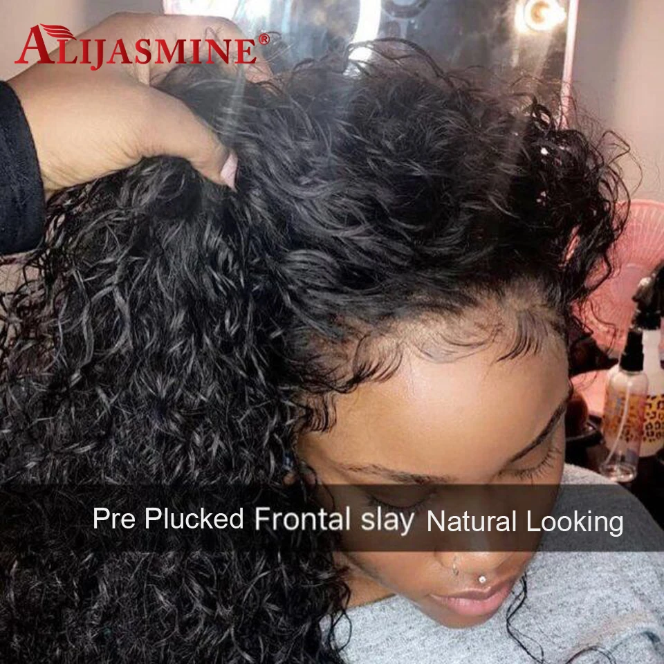 Зимний парик кудрявые 360 кружевные фронтальные человеческие волосы парики 130 150 180