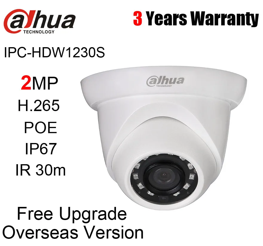 Оригинальная деталь Dahua сетевая камера с ИК глазным яблоком 2 Мп POE H.265 30 м IP67 веб