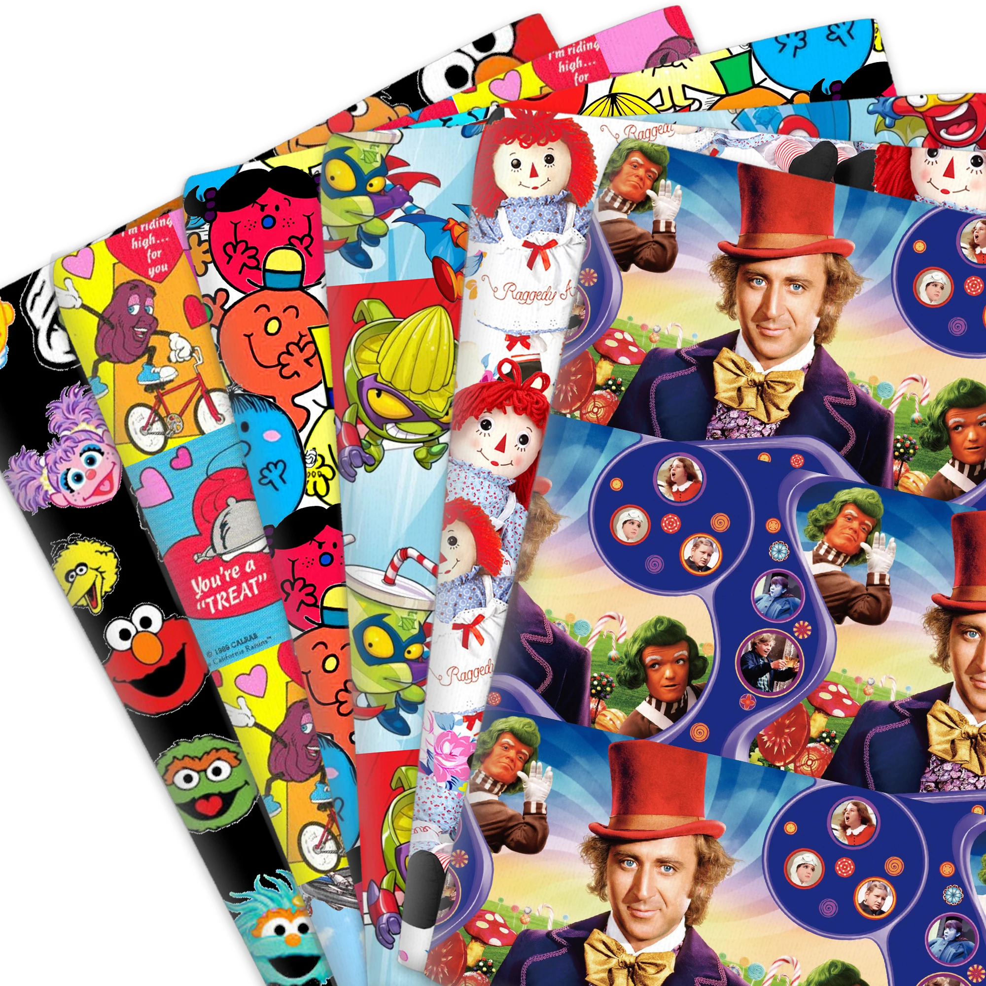 50*45cm Cartoon Polyester Cotton Or knit Stretch Satin Fabric Tissue Sewing Quilting Fabrics Needlework Material DIY Handmade - купить по
