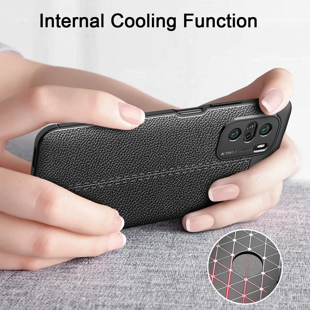 keysion shockproof case for xiaomi poco f3 5g x3 pro mi 11i leather texture soft silicone phone back cover for redmi k40 pro 5g free global shipping