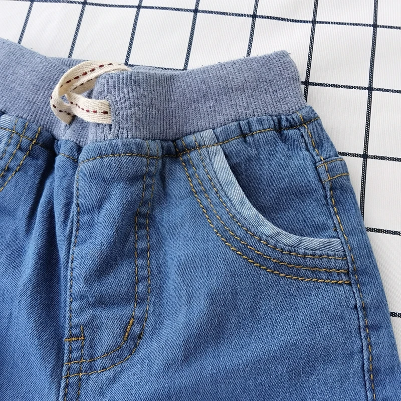 IENENS для маленьких мальчиков джинсы женщин эластичные штаны детская одежда