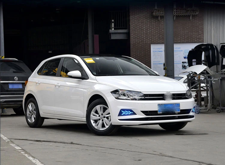 EOsuns led drl дневные ходовые огни для Volkswagen polo с динамическим движущимся желтым поворотным сигналом и синим ночным светом