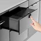 Мини-черный замок для шкафа без ключа с отпечатком пальцев, украшение для дома, шкаф, шкаф, микро-usb перезаряжаемый Противоугонный безопасный замок