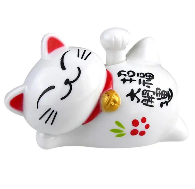 1 1 шт. 10*6*7 см Солнечная энергия Lucky Cat авто украшение автомобиля украшения для дома - Название цвета: 1