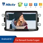 Автомагнитола Hikity, 2DIN, Android 8,1, Автомобильный мультимедийный плеер, GPS, 8 дюймов, Авторадио, Wi-Fi, Mirrorlink для Renault Sandero Duste Logan Dokker