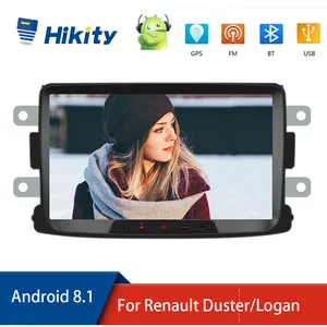 Автомагнитола Hikity, 2DIN, Android 8,1, Автомобильный мультимедийный плеер, GPS, 8 дюймов, Авторадио, Wi-Fi, Mirrorlink для Renault Sandero Duste Logan Dokker
